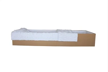 Ataúd de pulpa de papel biodegradable